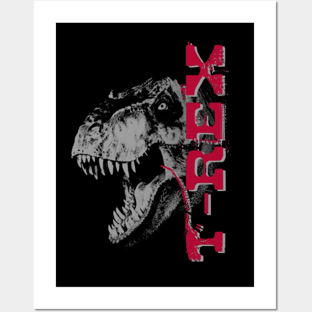 T Rex Dinosaur Wall Art by thatscool